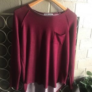 Tresics Burgundy pocket high-low top